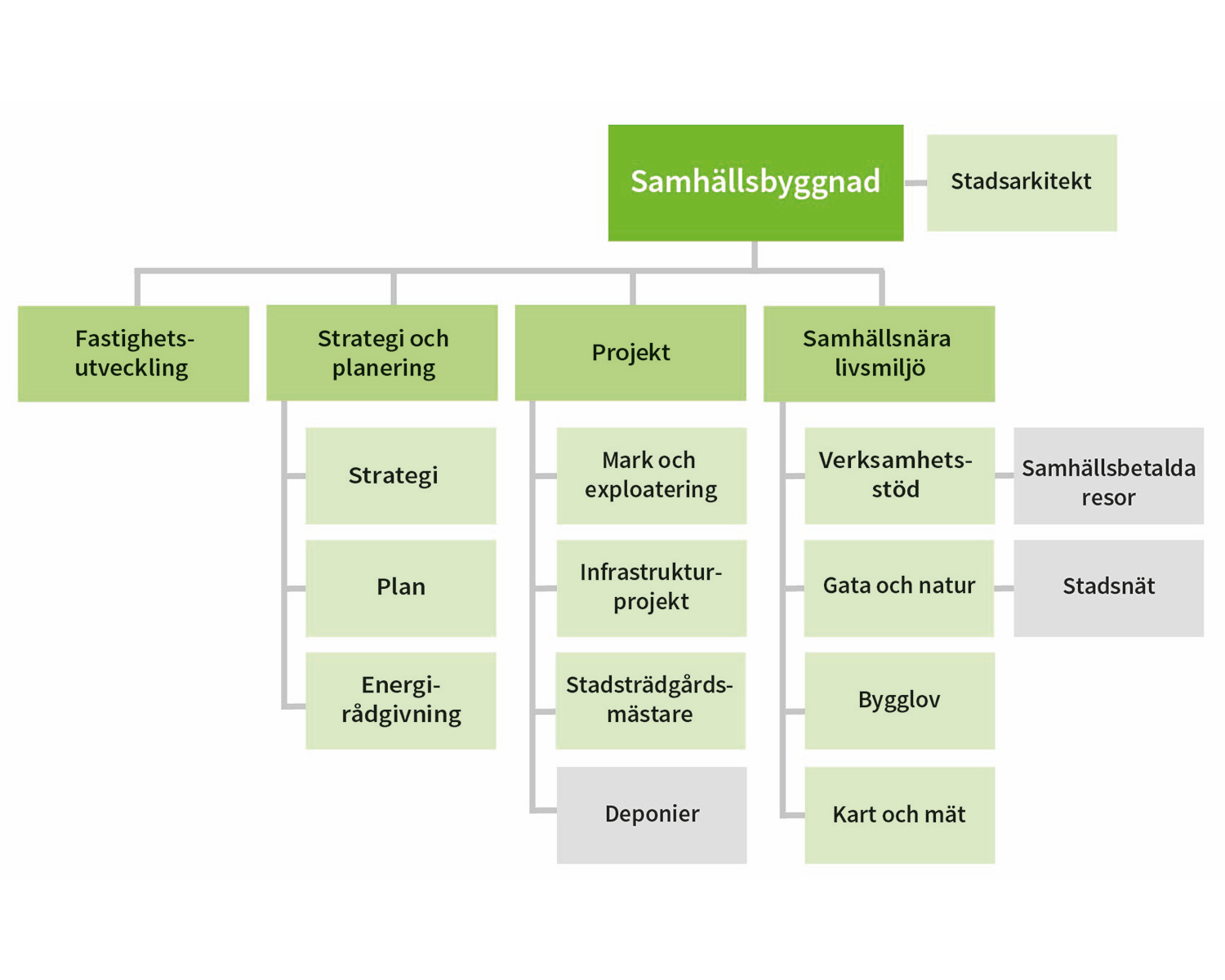 samhällsbygngads organisationsstruktur