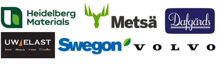 Logotyper för samarbetande företag