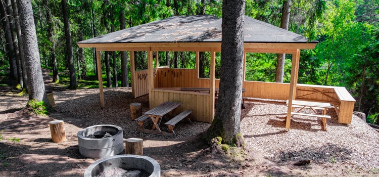 Vy över "Paviljongen" på Billingen