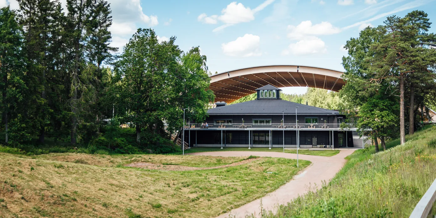 Vy över Billingecenter på Billingen.