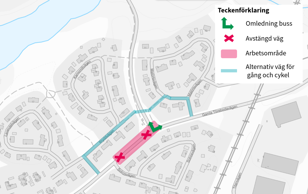 omledning cykel och gång